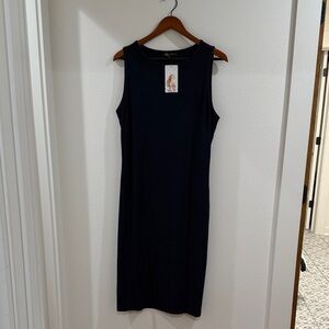Navy Blue Sleeveless Dress